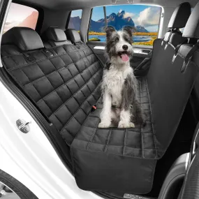 Dog Car Seat Cover 4-in-1, 100% Waterproof Dog Car Hammock for Car Back Seat