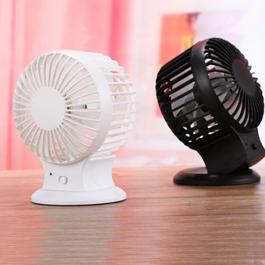 Double blade Mini USB Fan w Built in Rechargeable Battery