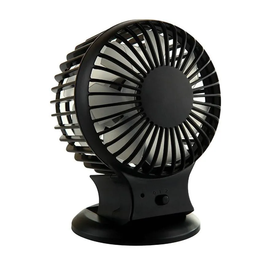 Double blade Mini USB Fan w Built in Rechargeable Battery