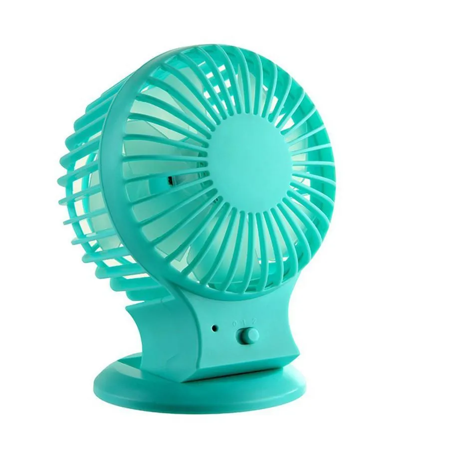 Double blade Mini USB Fan w Built in Rechargeable Battery