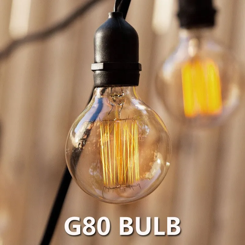 E27 Retro Edison Bulb 220V 40W Light Bulb A19 G80 G95 ST64 T10 T45 Filament Vintage Ampoule Incandescent Spiral Lamp