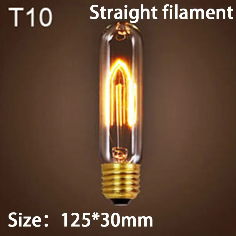 E27 Retro Edison Bulb 220V 40W Light Bulb A19 G80 G95 ST64 T10 T45 Filament Vintage Ampoule Incandescent Spiral Lamp