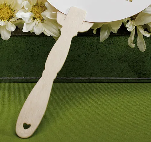 Eco-Wooden Ornate Handles for Wedding Favor Fans