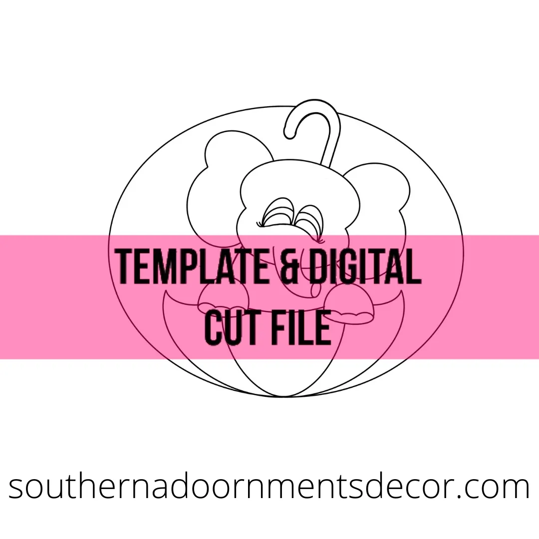 Elephant in an Umbrella Template & Digital Cut File