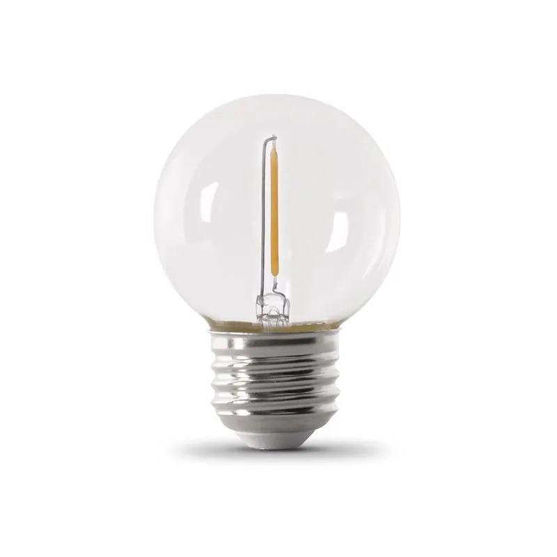 Feit G16 E26 (Medium) Filament LED Bulb Warm White 11 Watt Equivalence 4 pk