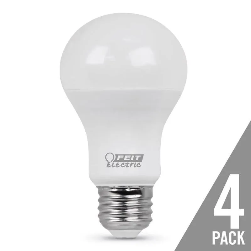 Feit LED A19 E26 (Medium) LED Bulb Daylight 60 Watt Equivalence 4 pk