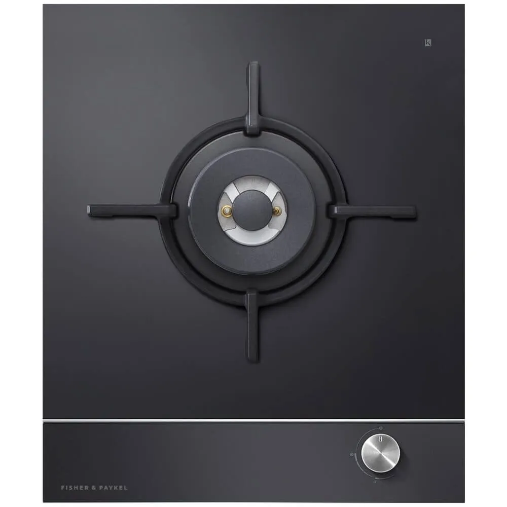 Fisher & Paykel Series 9 CG451DLPGB4 Domino Hob Gas on Glass Cast Iron Pan Supports - Black