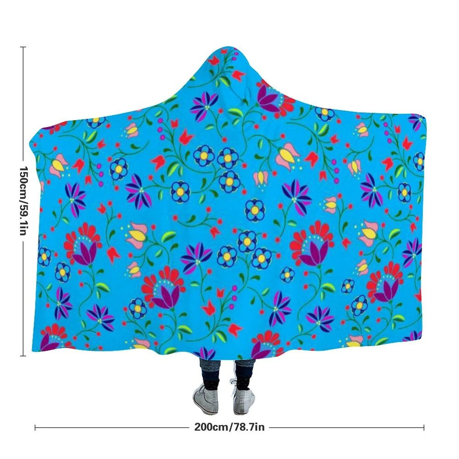 Fleur Indigine Ciel Hooded Blanket