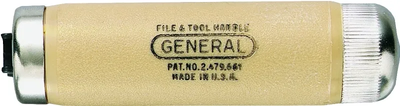 General 890 File and Tool Handle, 1-1/16 in Dia, 4-1/8 in L, Steel :CD: QUANTITY: 1