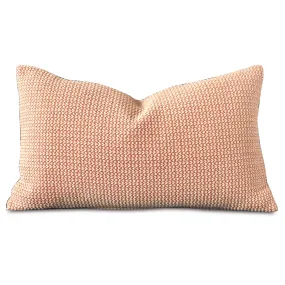 Geometric Orange Waves Lumbar Pillow Cover