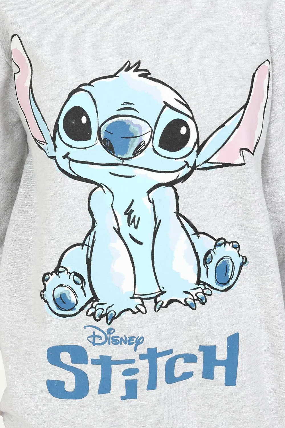 Girls Lilo And Stitch Grey Hoodie