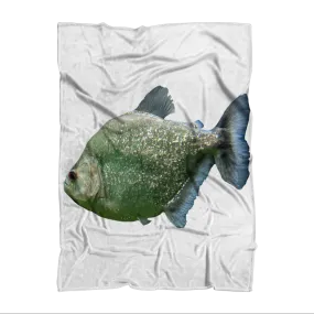 Glitter Green Fish Sublimation Throw Blanket