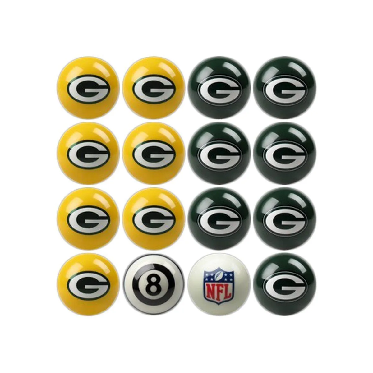 Green Bay Packers Home & Away Billiard Ball Set