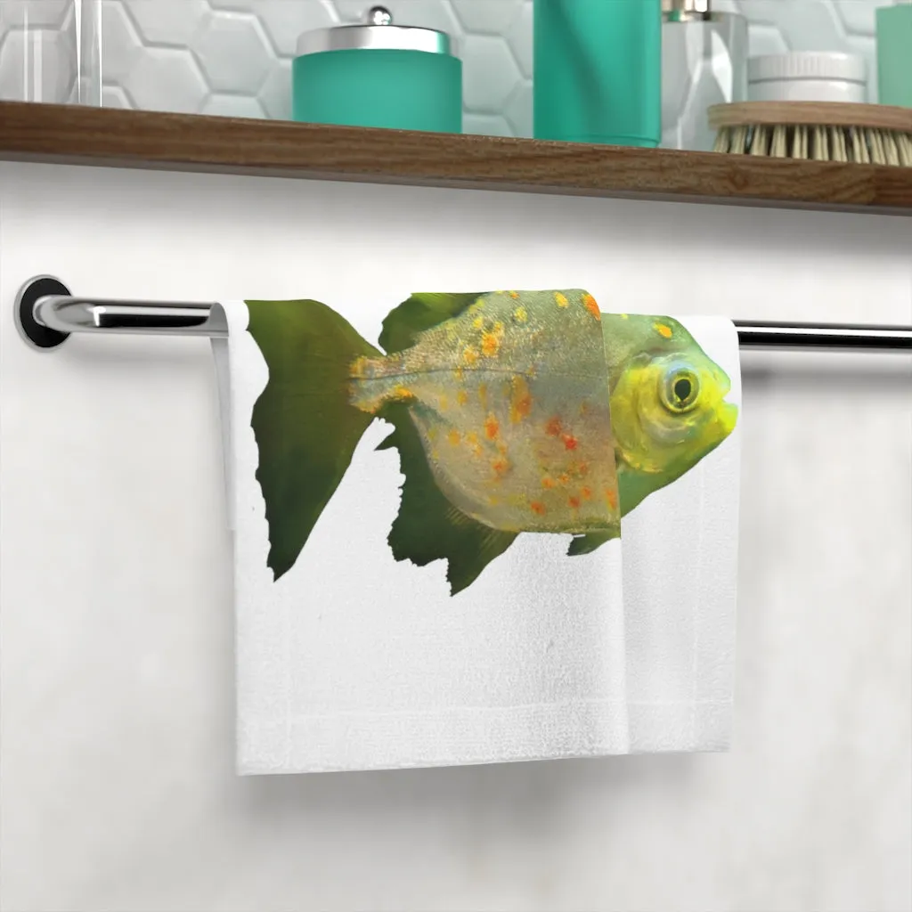 Green Fish with Specs Face Towel