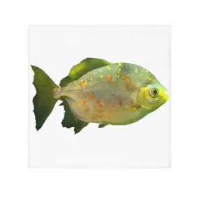 Green Fish with Specs Face Towel