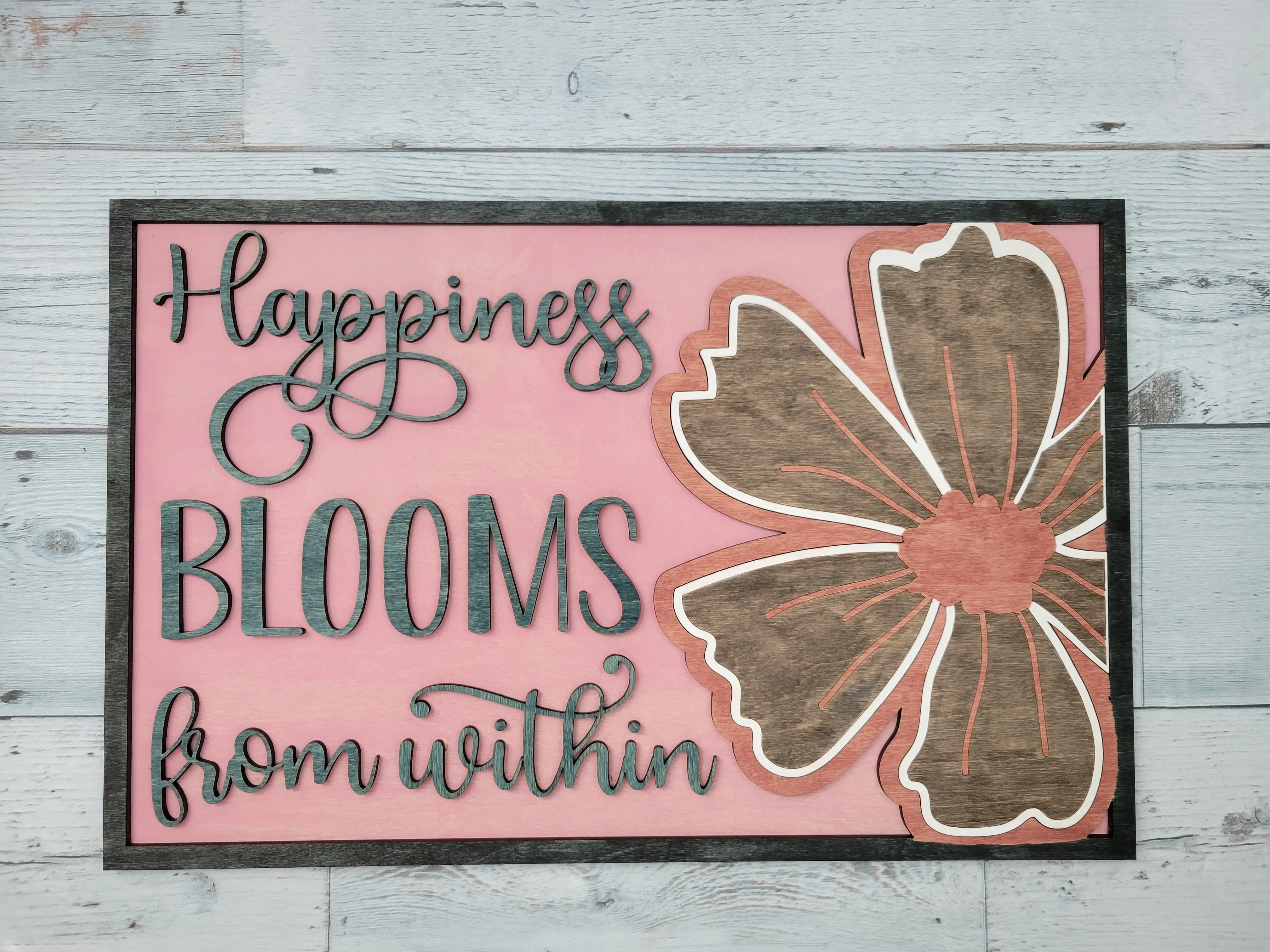 Happiness Blooms from Within SVG Laser Ready File