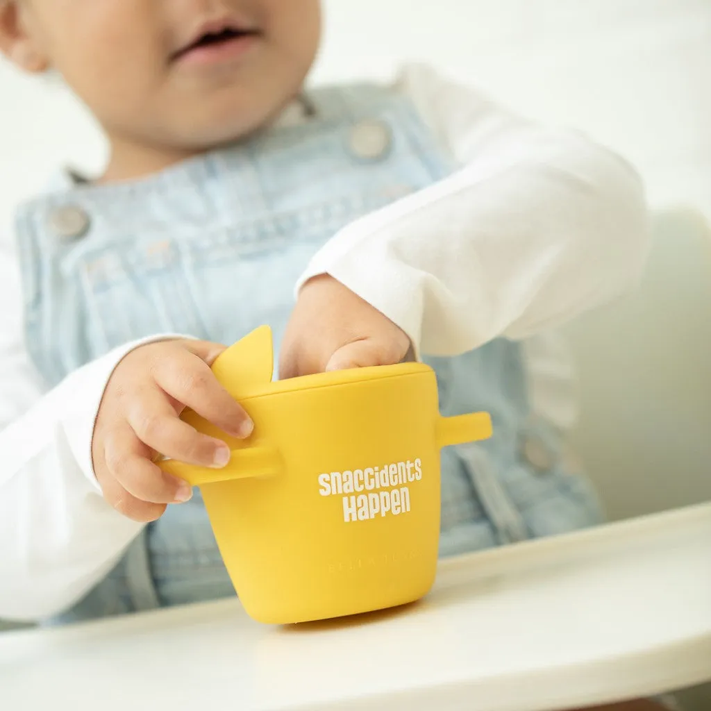 Happy Snacker Silicone Snack Cup - Snaccidents Happen