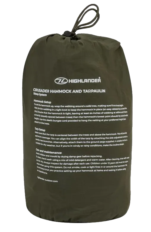 Highlander - Crusader Waterproof Hammock and Tarpaulin