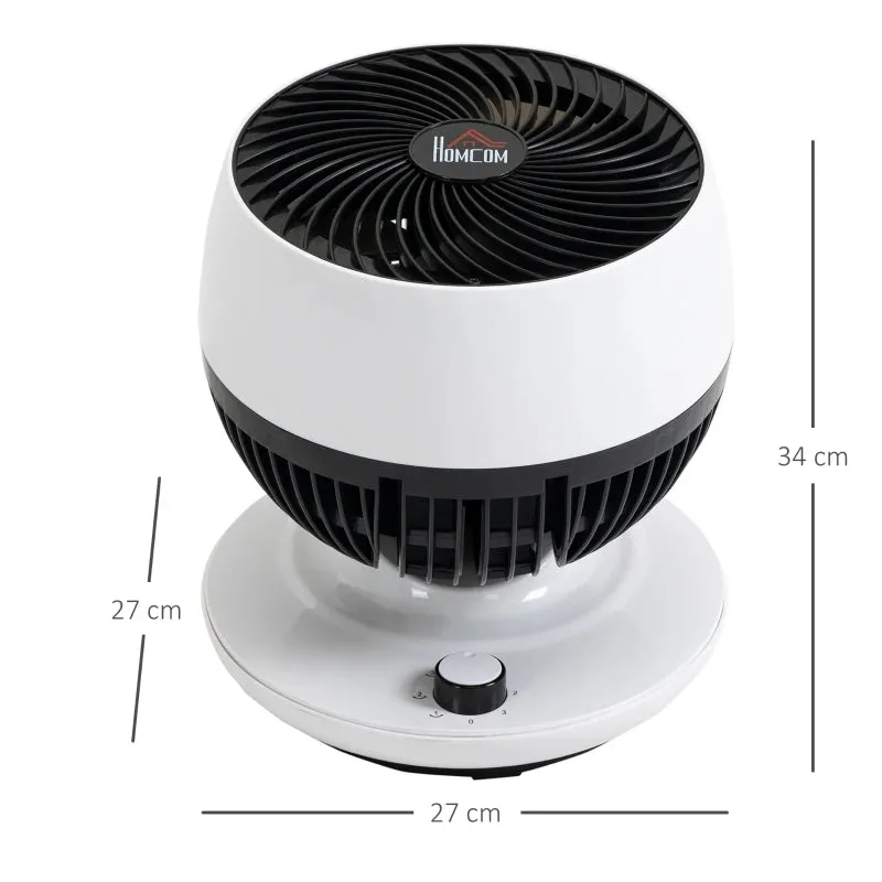 HOMCOM Air Circulator Fan Black and White