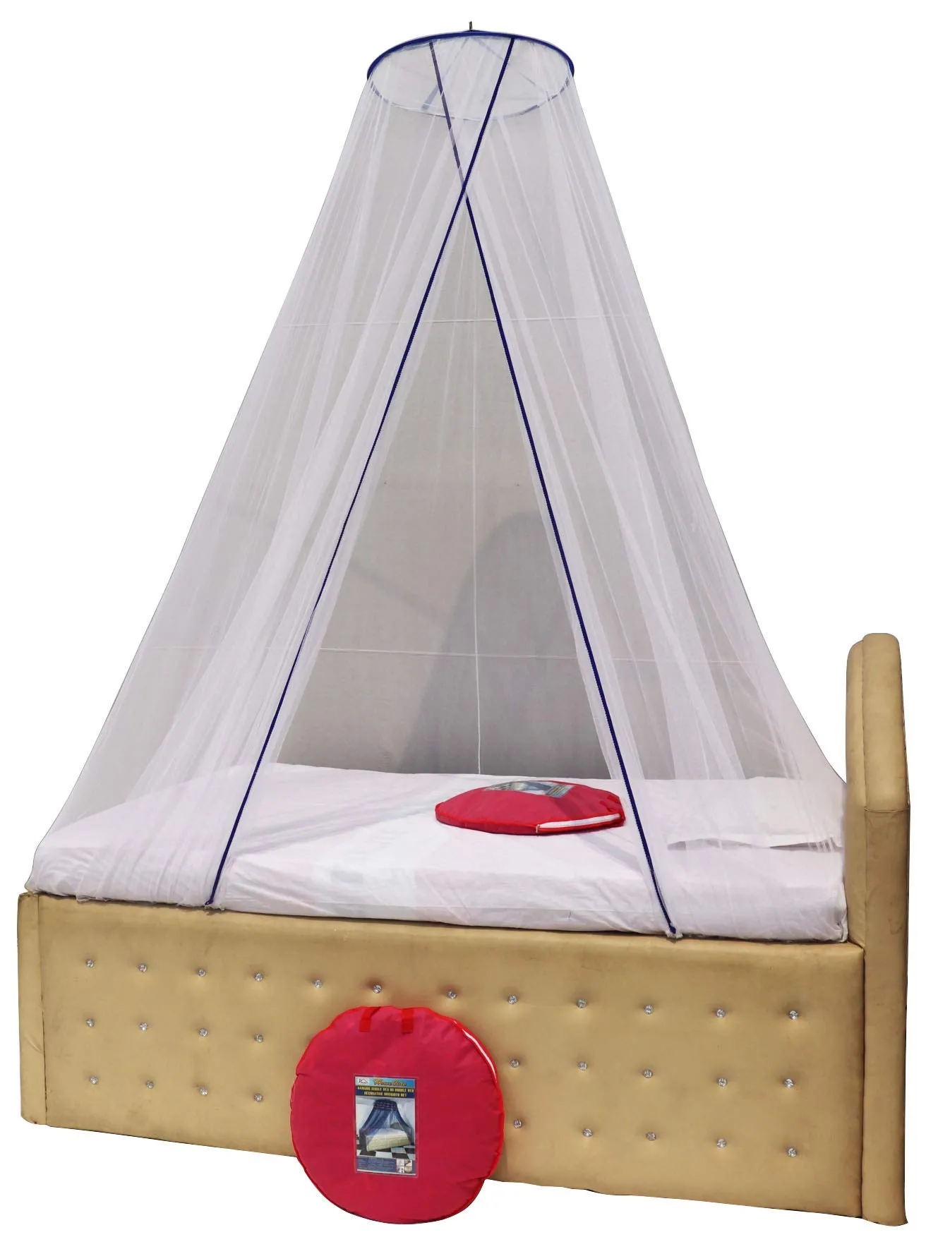 HOMECUTE Hanging Decorative Canopy Single Bed Mosquito Net (Traditional Net White)