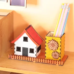 House Pen holder|DXF,SVG | Wood,Art,Home Decor