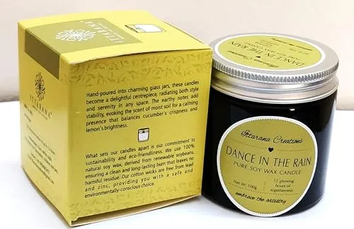 Ittarana Creations Pure Soy Wax Dance in The Rain Candles for Home Decor (100g)