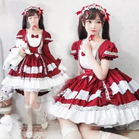 Kawaii Lolita Maid Dress with Detachable Ruffles