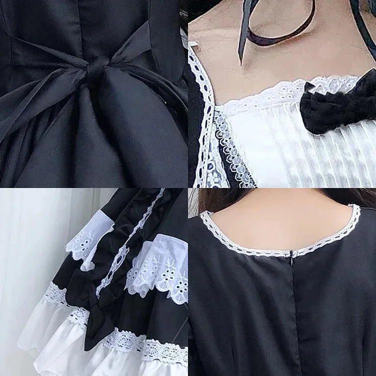 Kawaii Lolita Maid Dress with Detachable Ruffles