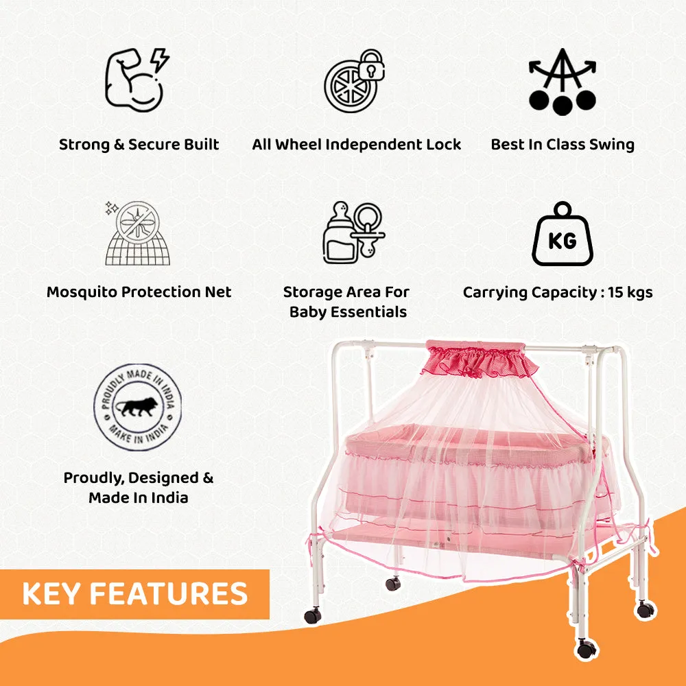 Kiddery Maia | Baby Cradle | Pink