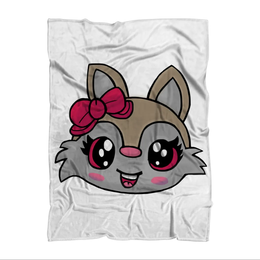 KittyFace Sublimation Throw Blanket