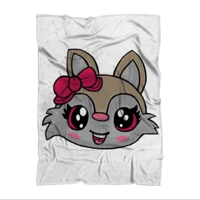 KittyFace Sublimation Throw Blanket