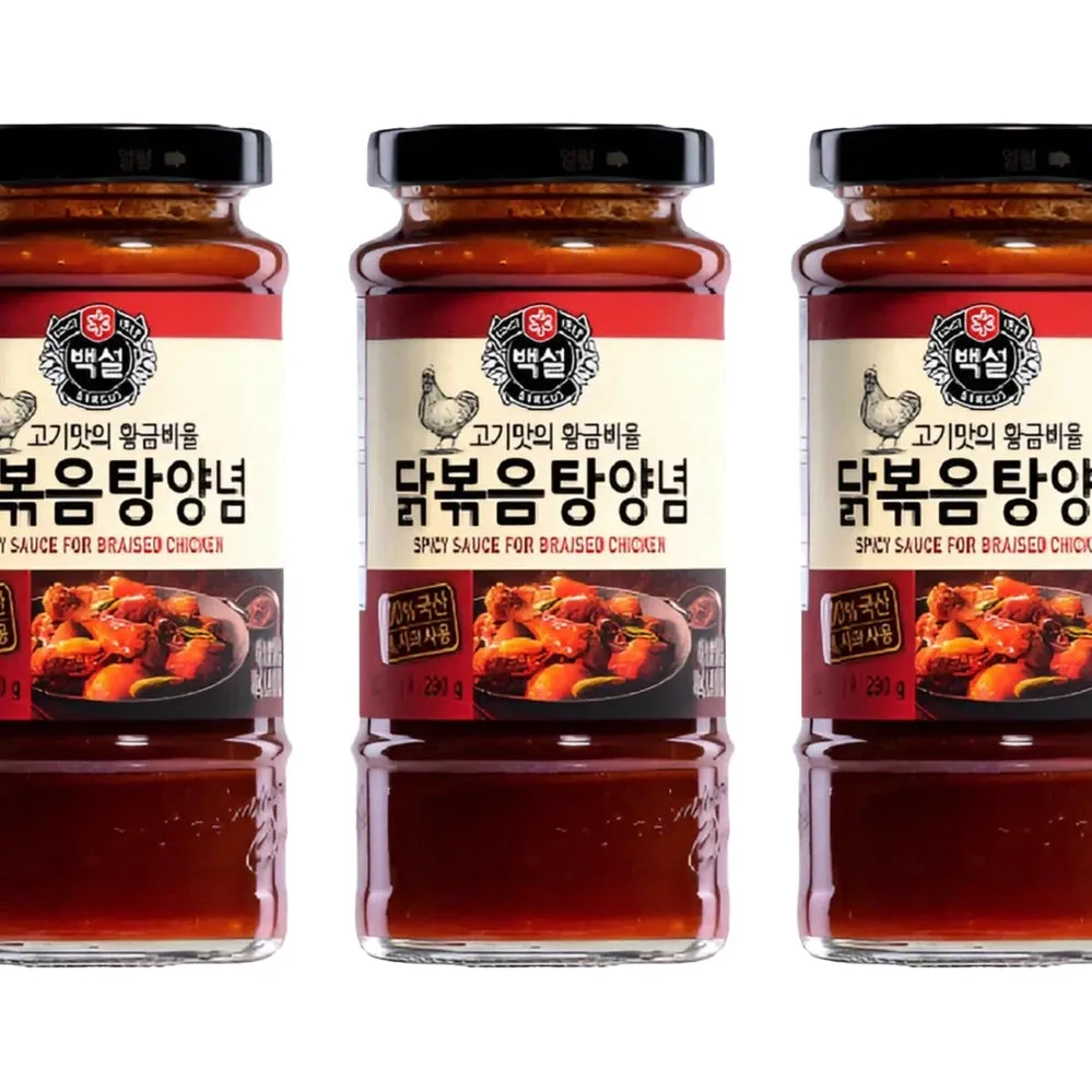 Korean Gochujang Spicy Sauce for Stir Fried Chicken – CJ BEKSUL, 3x290g