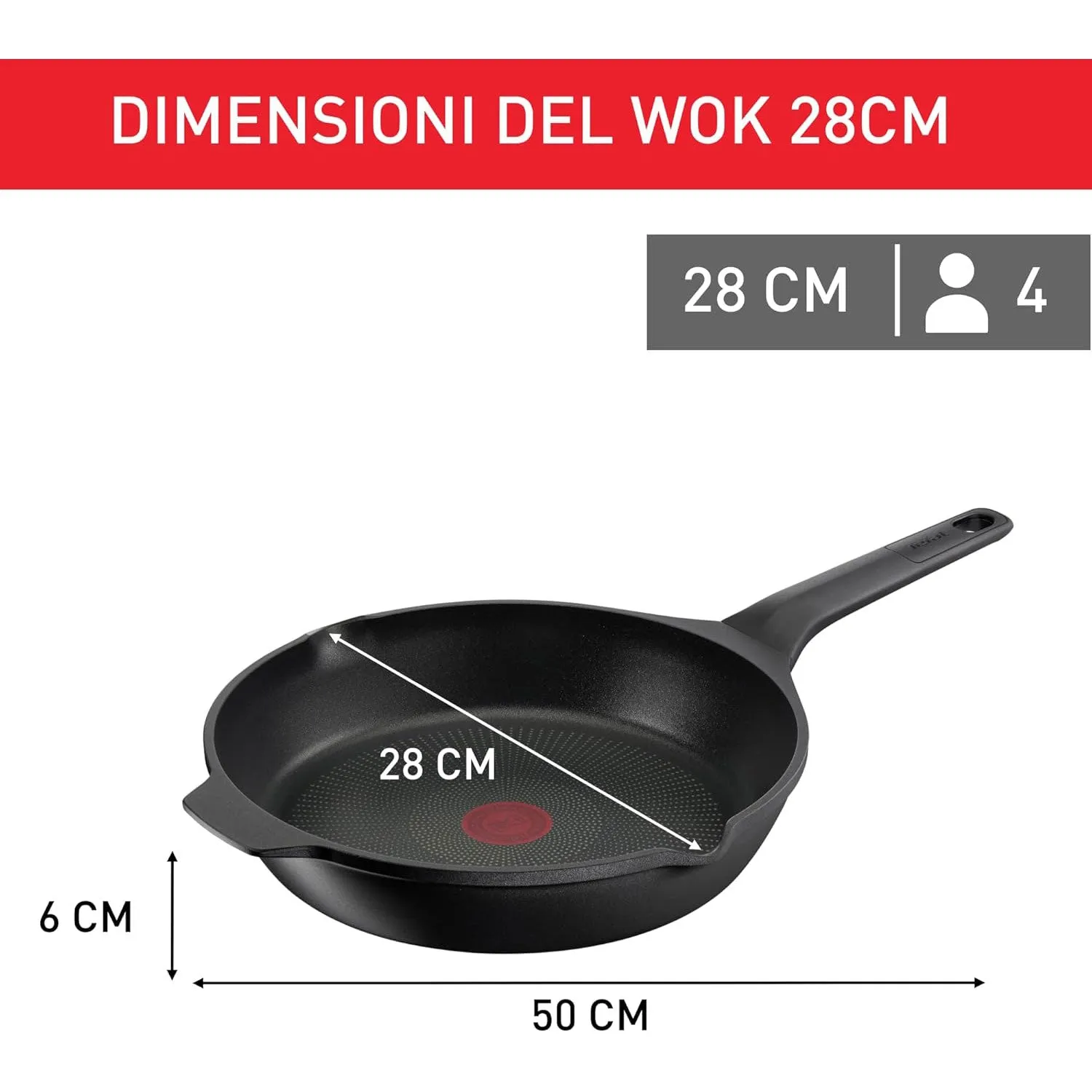 LAGOSTINA Aroma Padella Wok 28cm in Alluminio Pressofuso