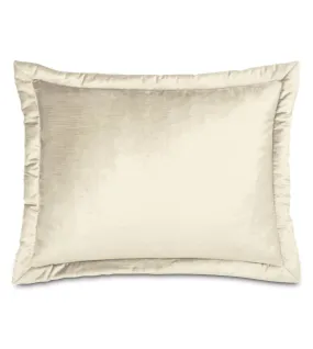 Lars Velvet Standard Sham 20x27 in Ivory