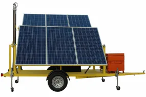 Larson Electronics 1.5KW Solar Power Generator w/ Pneumatic Light Tower Mast - (4) 120 Watt LED Lights - 57 Hr Runtime