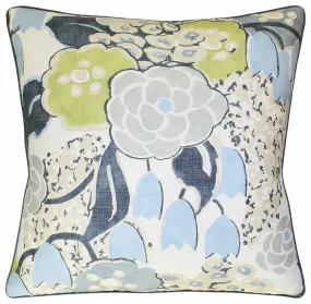 Laura Citrus & Blue Decorative Pillow Ryan Studio