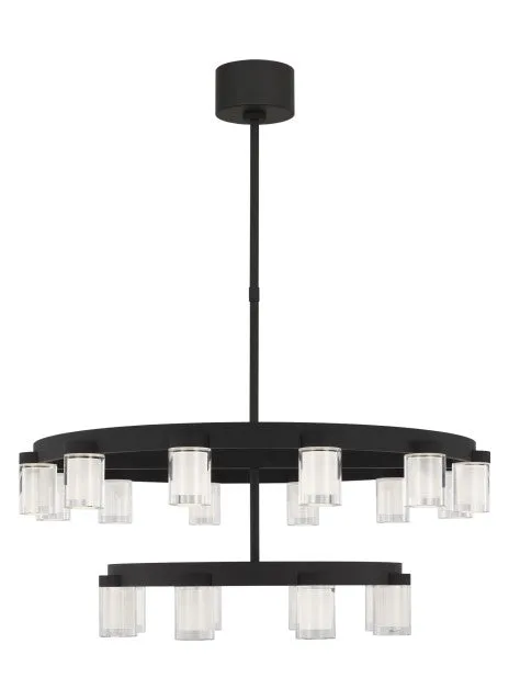 LED Chandelier in Nightshade Black