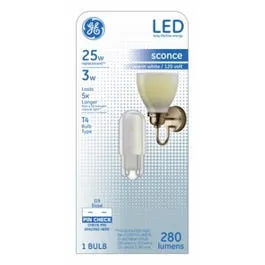 LED Light Bulb, T4, Warm White, Frosted, Non-Dimmable, 280 Lumens, 3-Watts