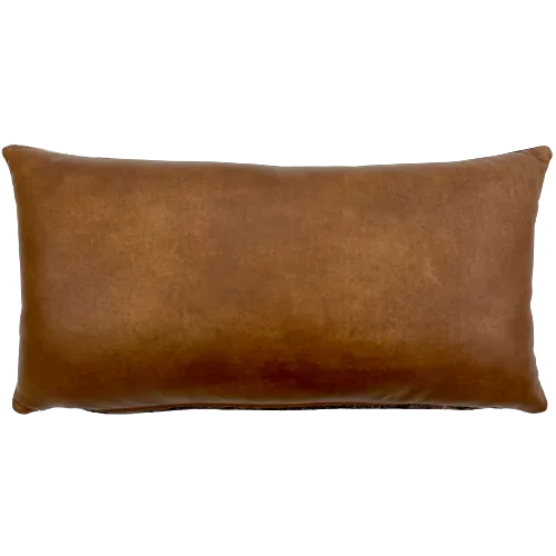 Lumbar Pillow - Black and Brown Brindle Cowhide - 24" x 12" (LPIL089)