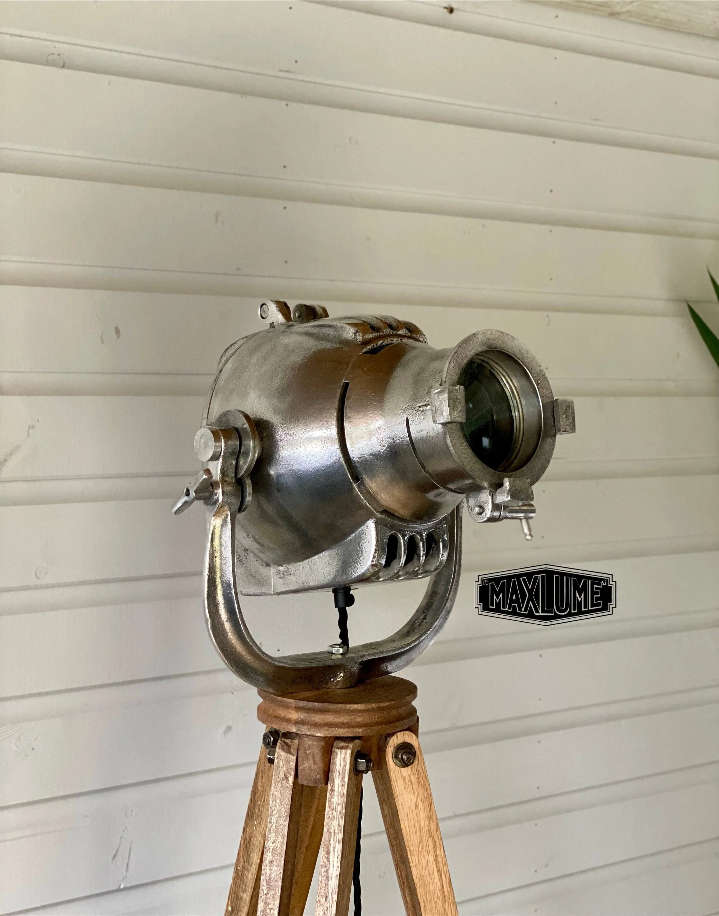 Maxlume ~ Searchlight Designer Tripod Light Luxury Theatre Spot Light Living Room Vintage