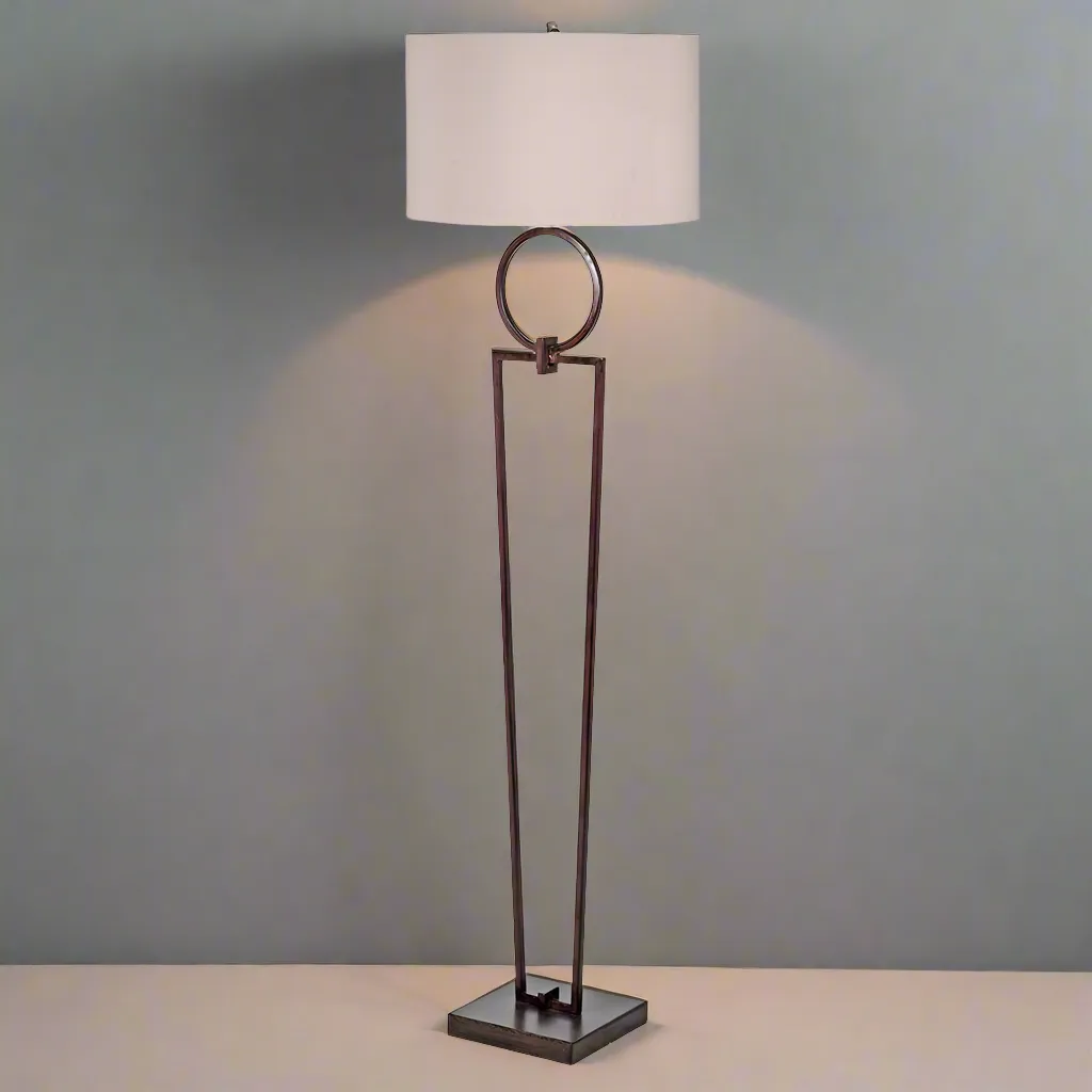 Metal Floor Lamp - Bronze - 172cm