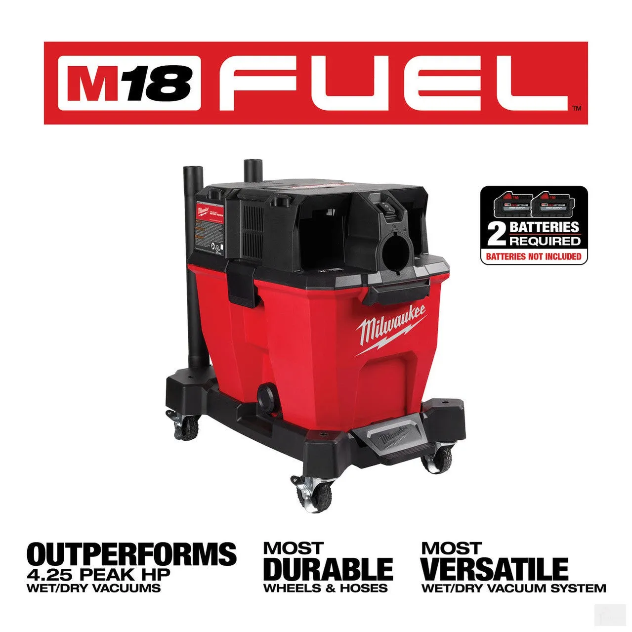 Milwaukee M18 FUEL 9 Gallon Dual-Battery Wet/Dry Vacuum 0920-20