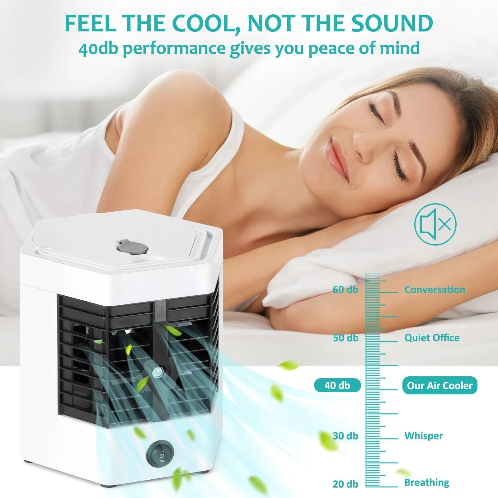 Mini Air Conditioner ARCTIC COOLER Air Cooler Humidifier Mini Portable Air Cooler Fan Arctic Air Personal Space Cooler The Quick & Easy Way to Cool Any Space Air Conditioner