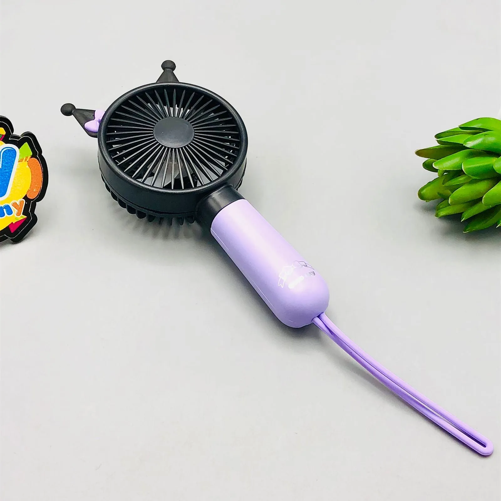 Mini Cartoon Handheld Rechargeable Cooling Fan