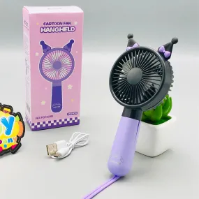 Mini Cartoon Handheld Rechargeable Cooling Fan