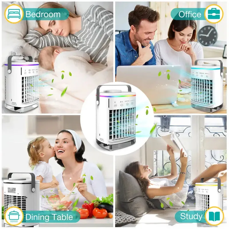 Mini Portable Air Conditioner 4Speed Cooling Fan Office Bedroom Humidifier Home Air Coolier 10 Timers