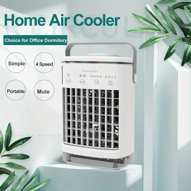 Mini Portable Air Conditioner 4Speed Cooling Fan Office Bedroom Humidifier Home Air Coolier 10 Timers