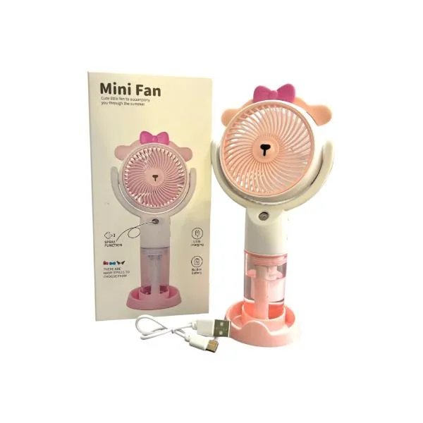 Mini Rechargeable Fan With Spray Function