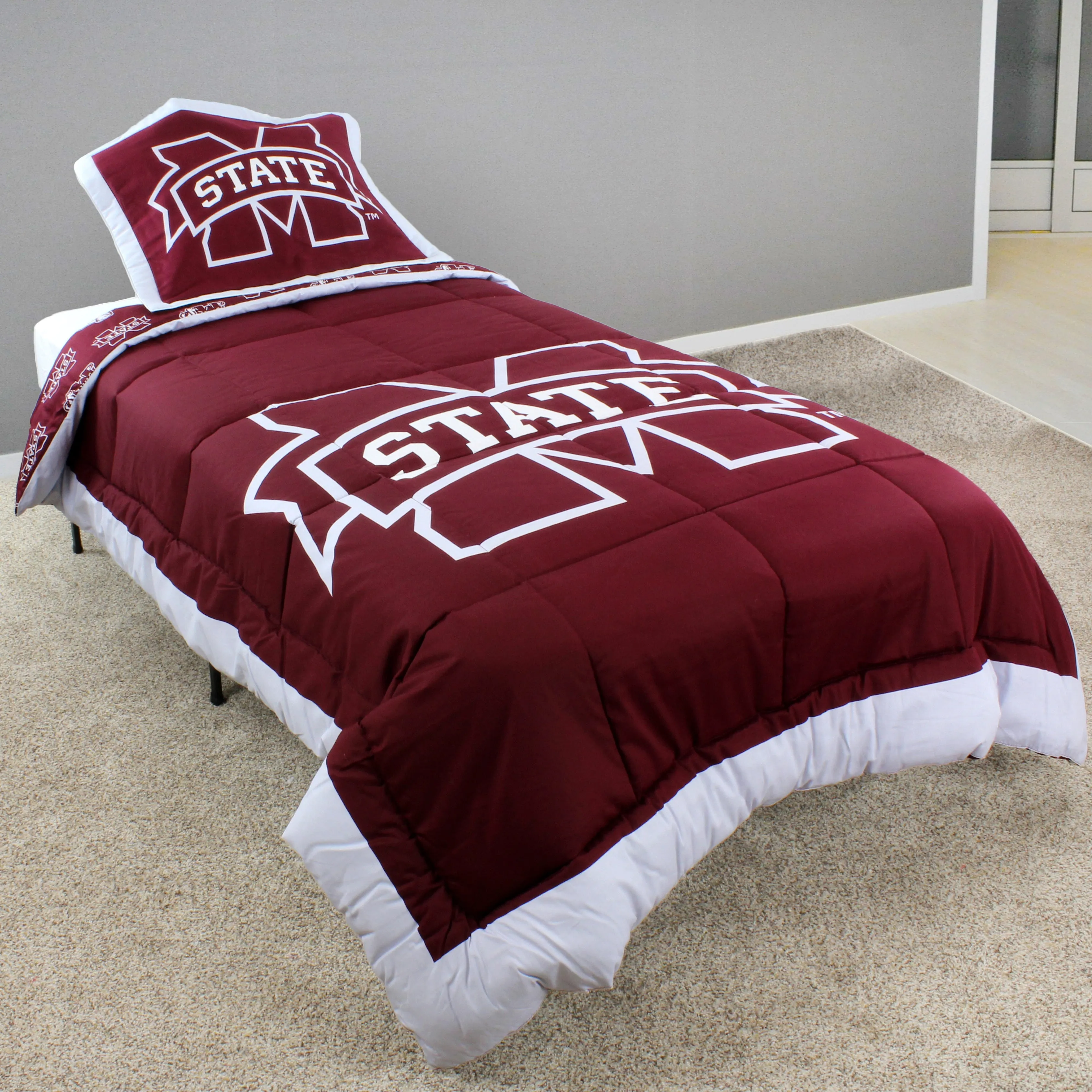 Mississippi State Bulldogs Reversible Cotton Comforter Set