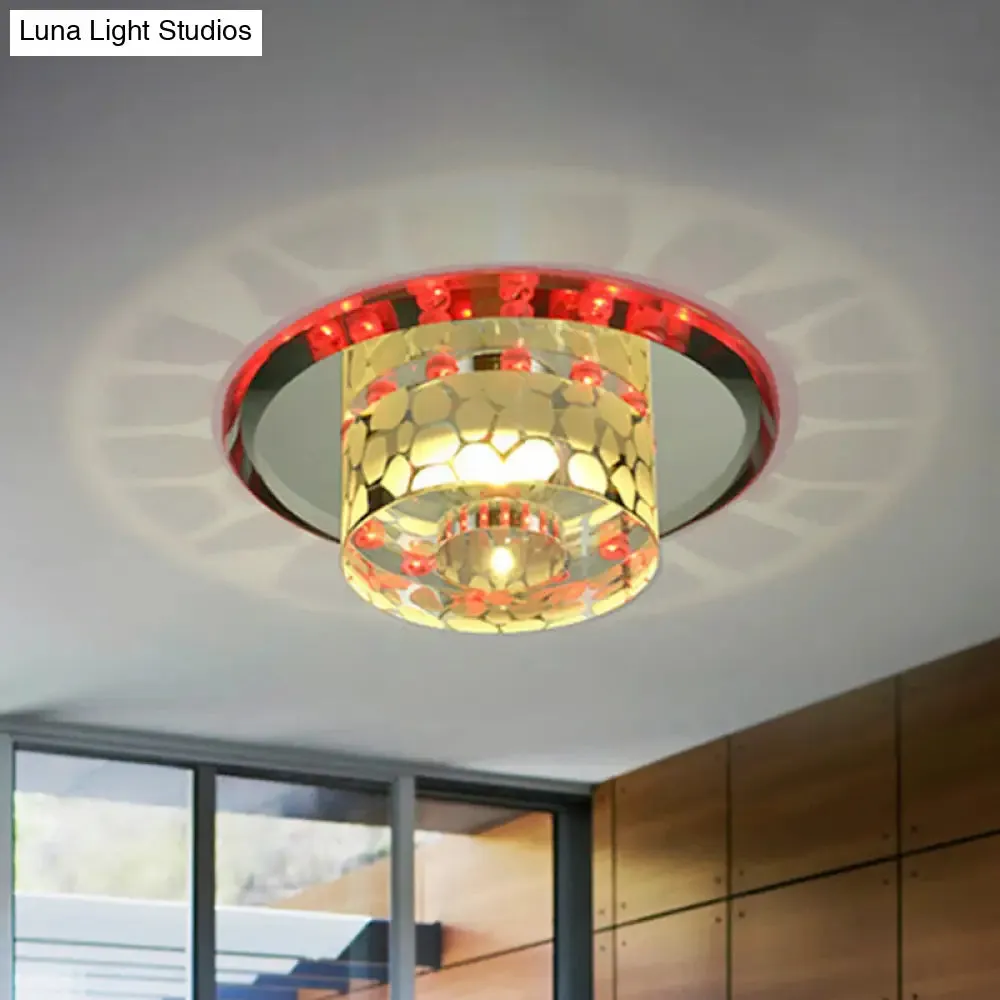 Modern Crystal LED Flushmount Ceiling Light for Living Room